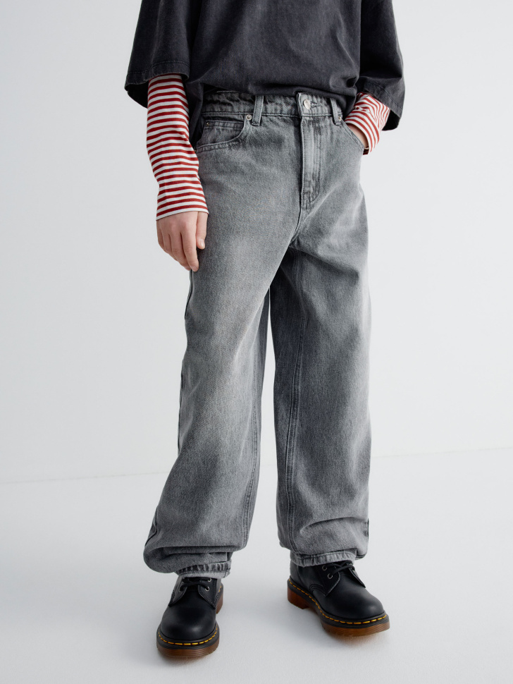 джинсы baggy для мальчиков от бренда sela вид слева