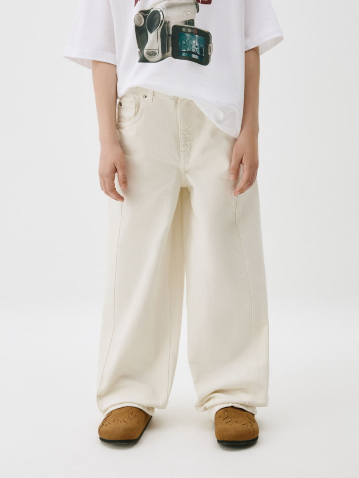 Джинсы Baggy из твила для мальчиков