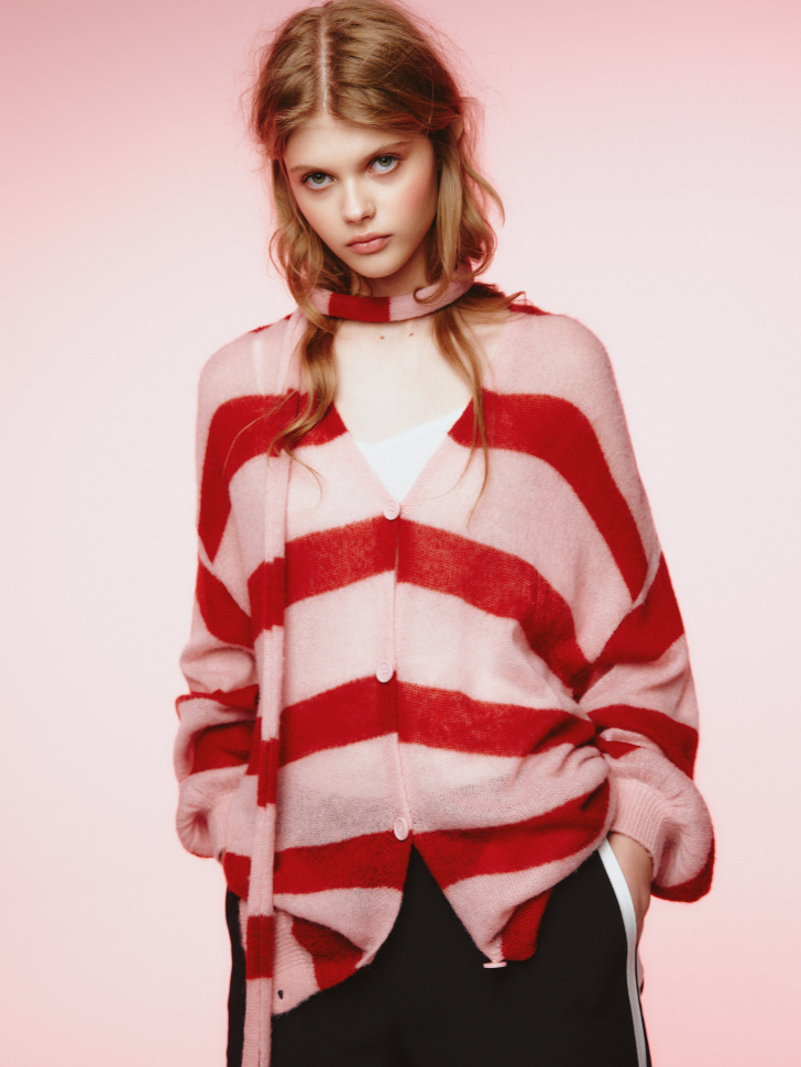 

Кардиган с шарфом из линейки SELA Young, SL6802210603