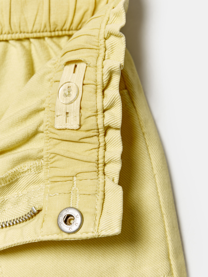 джинсы на резинке для девочек из хлопка спереди