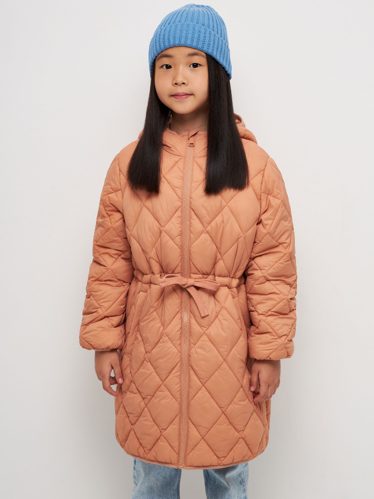 пальто для девочек (коричневый, 140/ 10-11 YEARS) sela 4680129603557 - фото 1