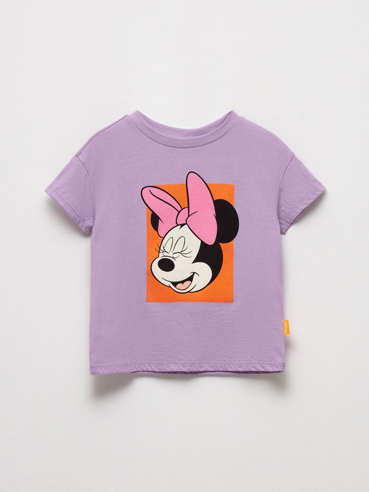 

Футболка с принтом Disney Minnie Mouse для девочек, Розовый