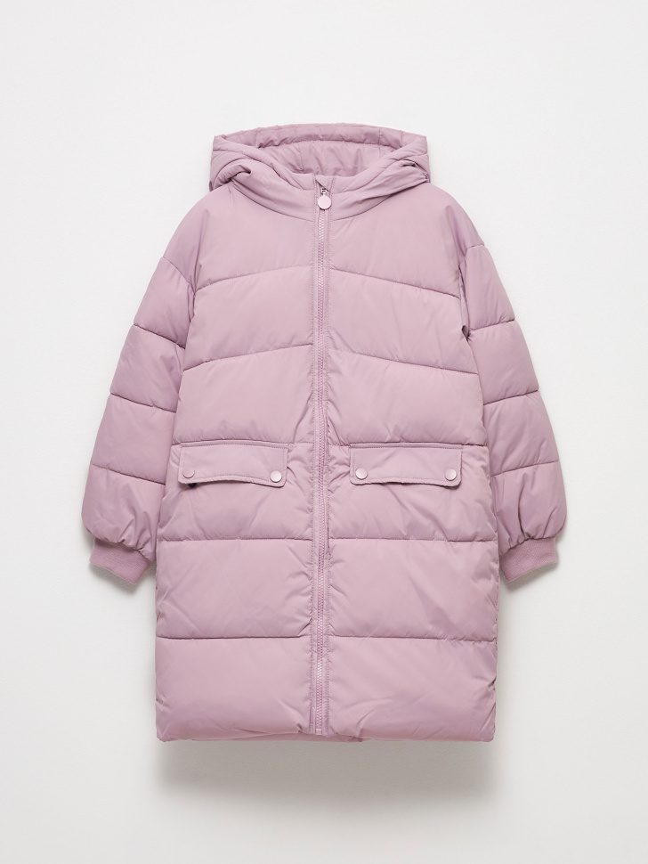 пальто для девочек (розовый, 128) sela 4680129603274 - фото 2