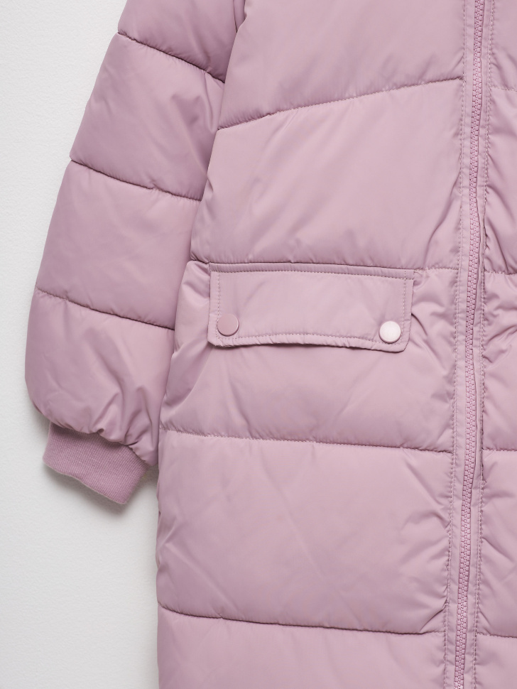 пальто для девочек (розовый, 128) sela 4680129603274 - фото 3