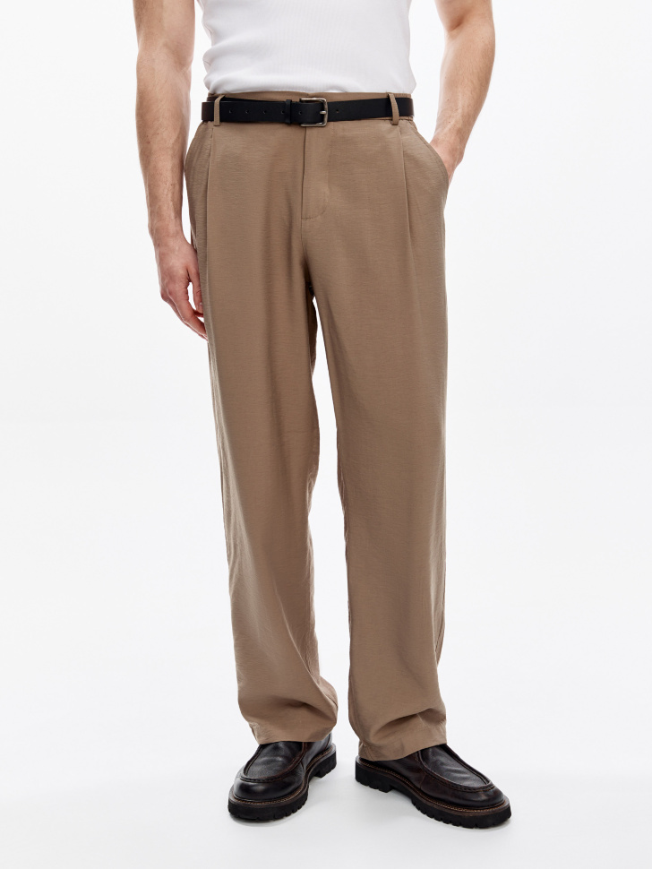 брюки из креповой вискозы от бренда sela вид слева