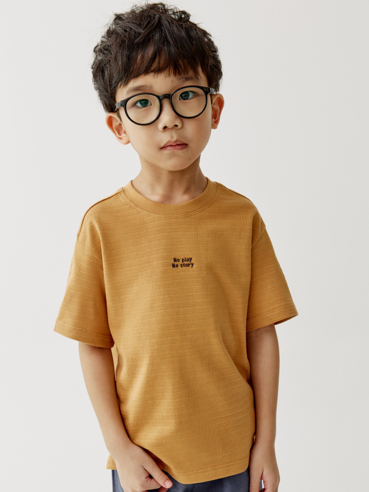 Футболка Sela в полоску, коричневый, арт. 54883