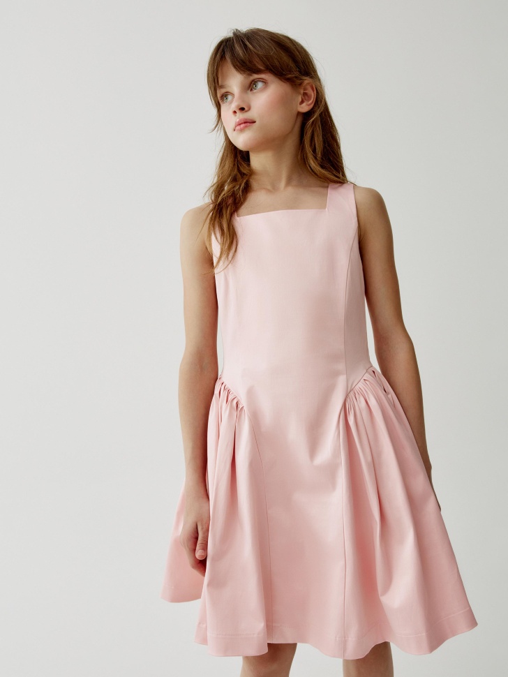 Платье Sela приталенное с пышной юбкой, розовый, арт. 52618