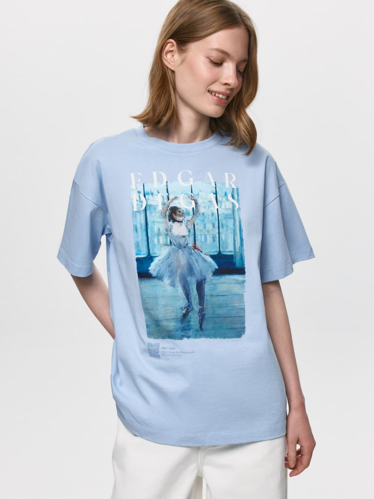 

Футболка оверсайз с AR-принтом по мотивам картины Эдгара Дега
