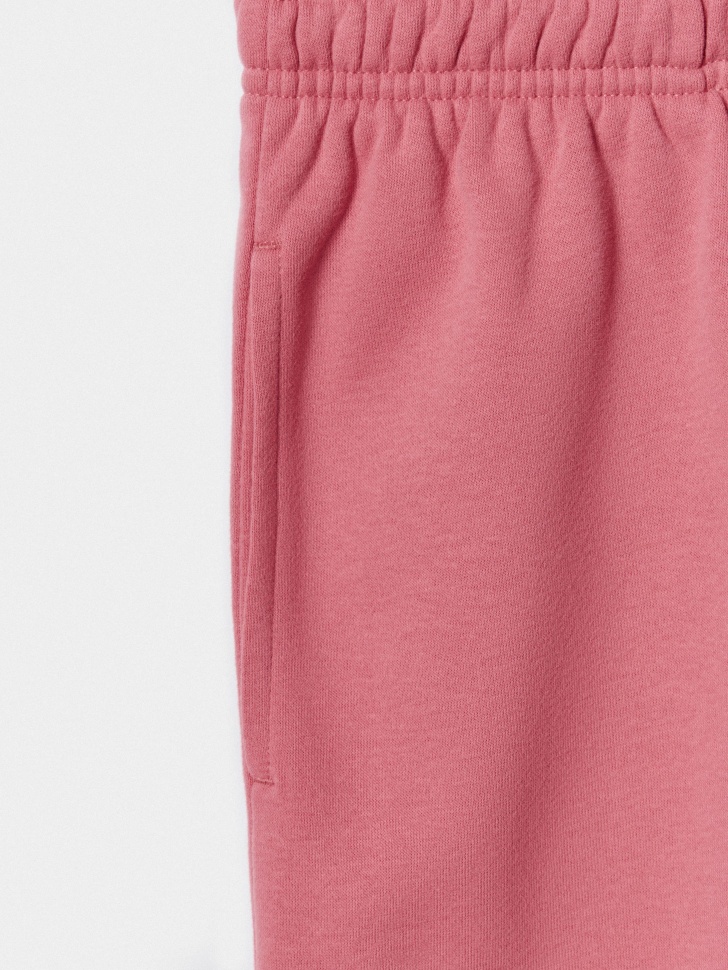 удлиненные шорты из футера из футера спереди