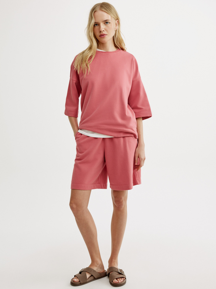 удлиненные шорты из футера 4640611009632 фотография