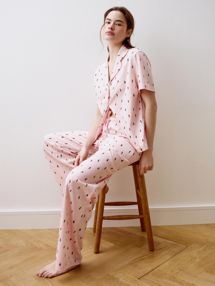 трикотажная пижама с принтом 4610517171726 фотография