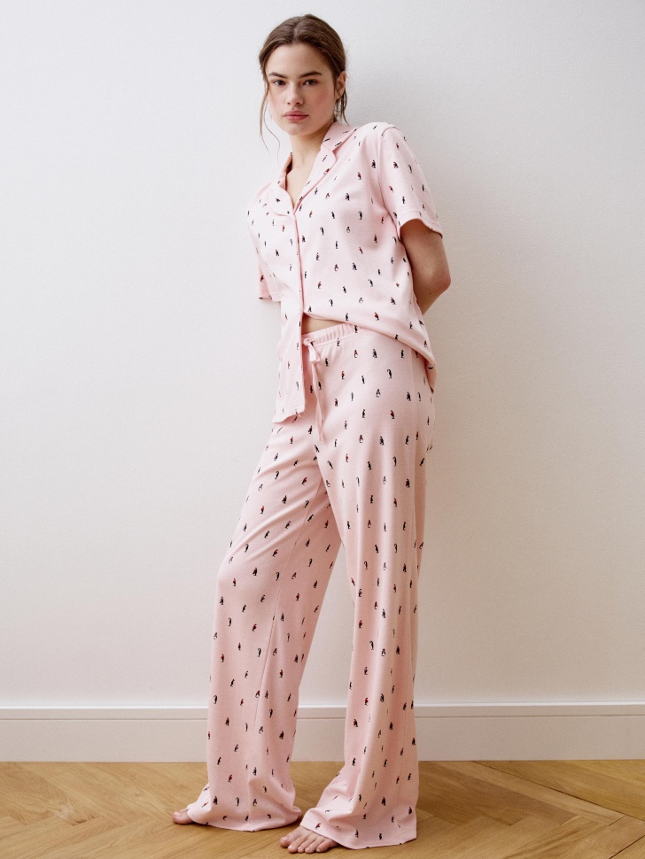 трикотажная пижама с принтом 4610517171726 по акции