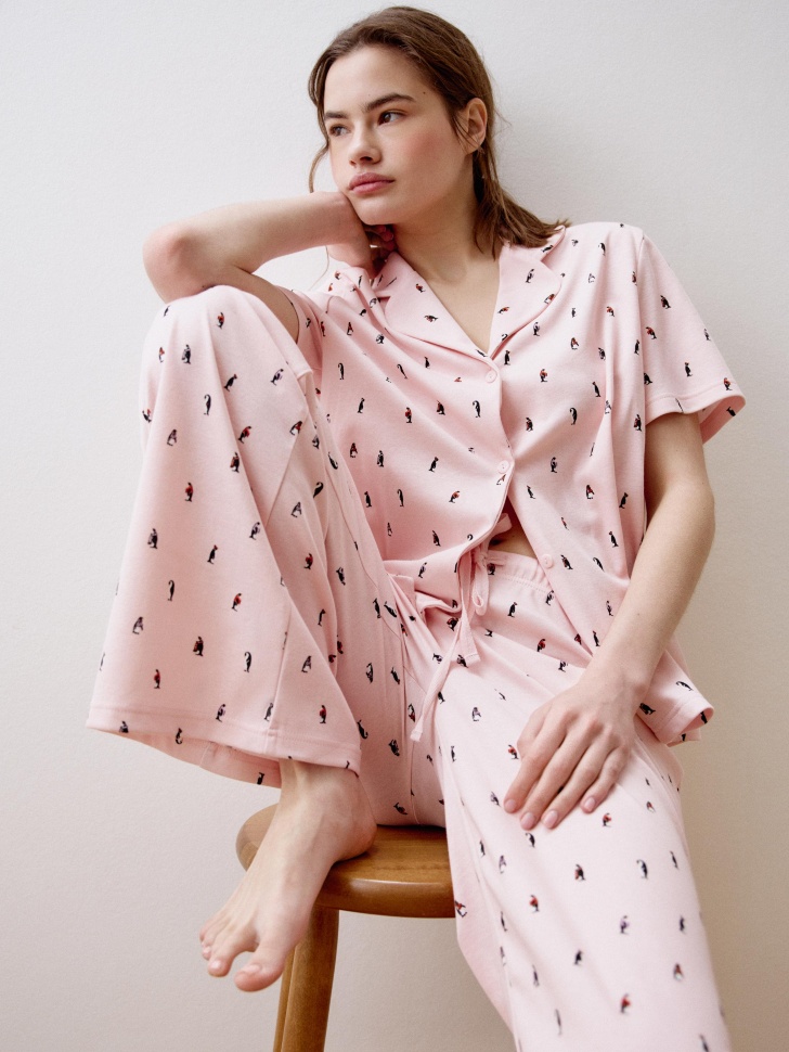 трикотажная пижама с принтом 4610517171726 в интернет магазине