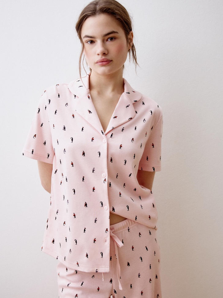 трикотажная пижама с принтом 4610517171726 с промокодом