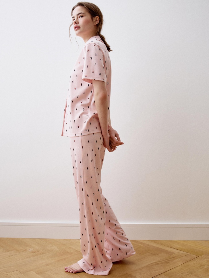 трикотажная пижама с принтом 4610517171726 купить с доставкой