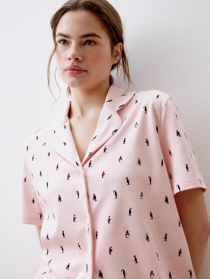 трикотажная пижама с принтом 4610517171726 по низкой цене