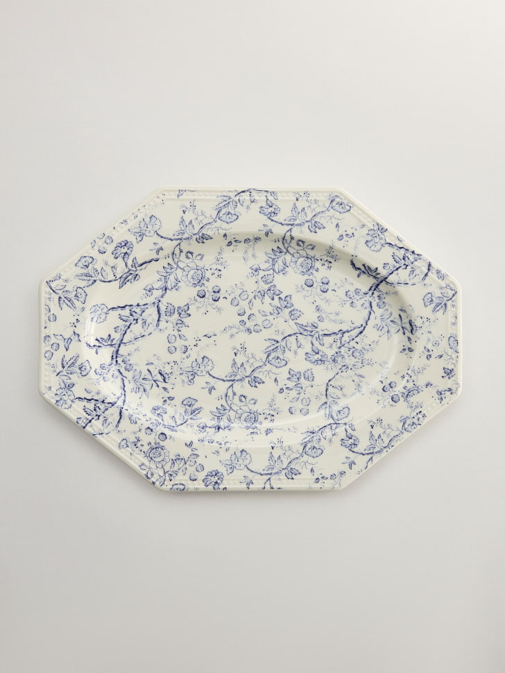 

Блюдо сервировочное из фарфора с цветочным узором, SL5811227196