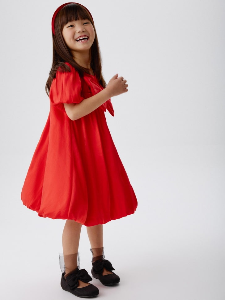 бархатное платье с юбкой-баллон для девочек 4680798676302 в интернет магазине