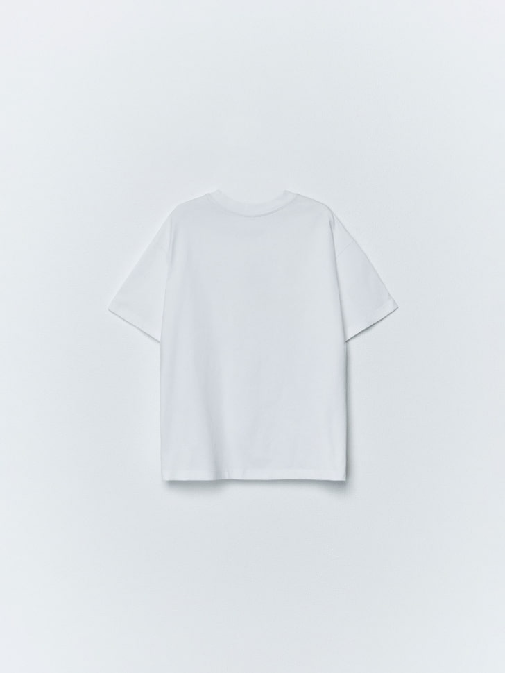 футболка оверсайз с новогодним принтом для мальчиков 4680798800493 по низкой цене