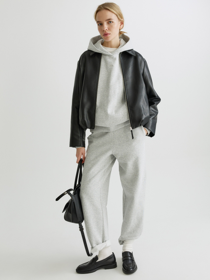 Брюки Sela из плотного футера, серый, арт. 34351