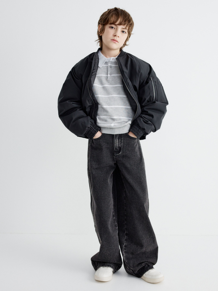 вязаный джемпер с воротником детский 4680704875317 по акции