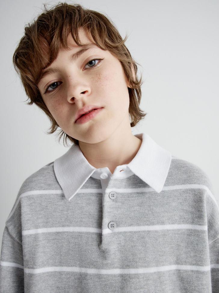 вязаный джемпер с воротником детский 4680704875317 в интернет магазине