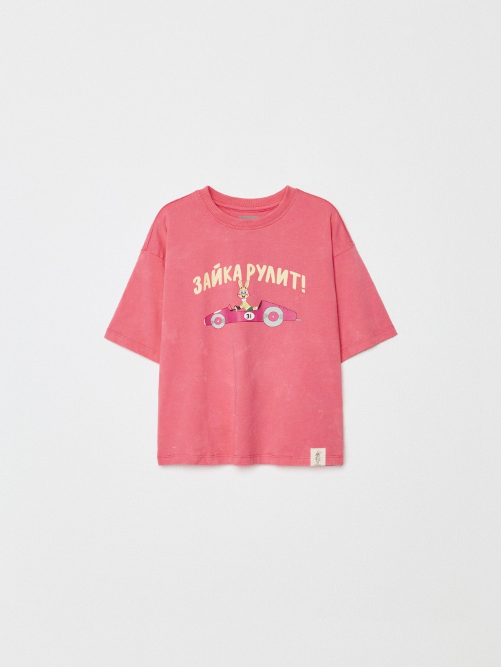 футболка с принтом для девочек  x союзмультфильм из россии вид сбоку