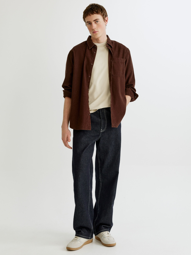 футболка adam slim fit базовая от бренда sela вид слева