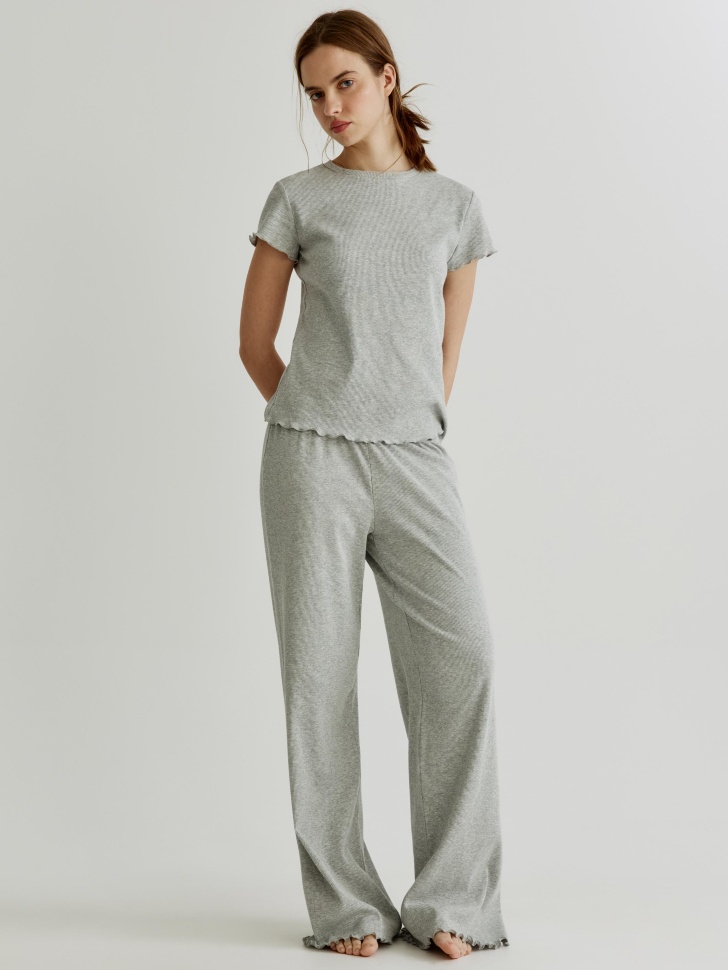 Домашние брюки SELA в рубчик, арт. 38740