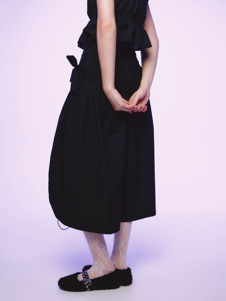 юбка миди со сборкой из линейки  young по цене 3999 руб вид справа