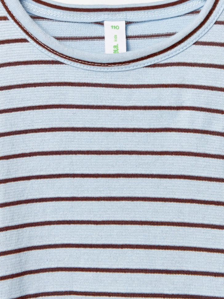 футболка оверсайз в полоску для мальчиков из россии вид сбоку