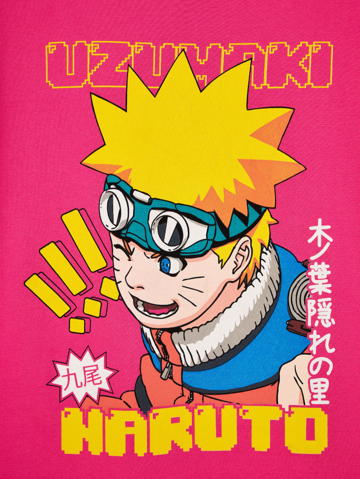Футболка оверсайз с принтом Naruto для девочек. Фото №3