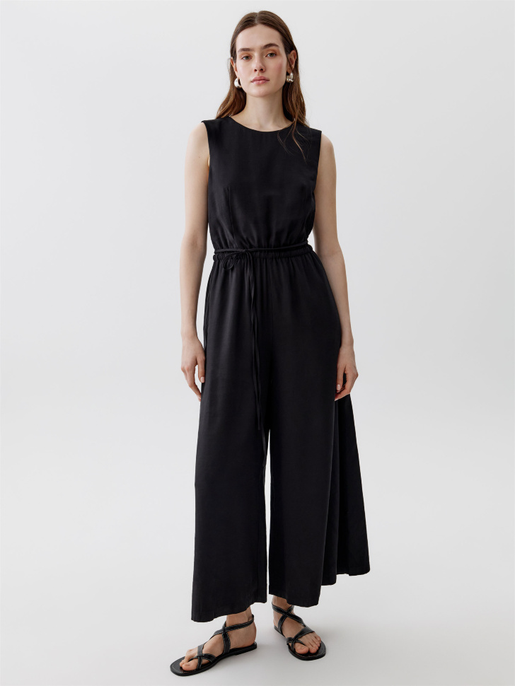 Комбинезон Sela из смесовой вискозы, черный, арт. 52669