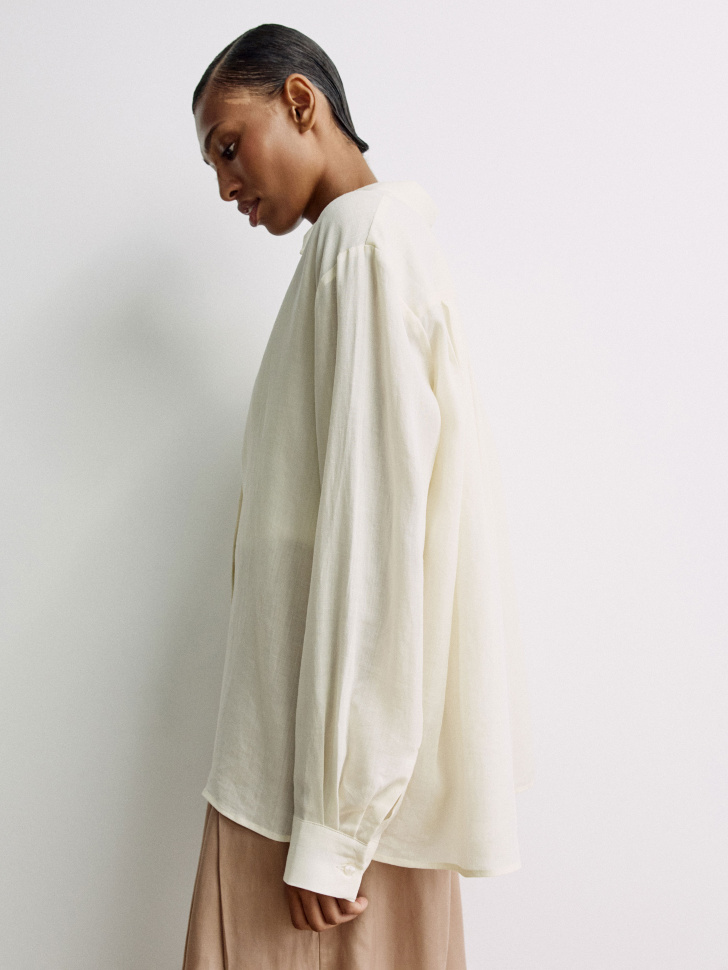 Рубашка оверсайз из рами и лиоцелла премиум качества 4999₽