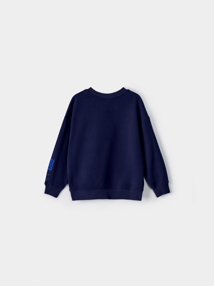 свитшот оверсайз с принтом для мальчиков от бренда sela вид слева