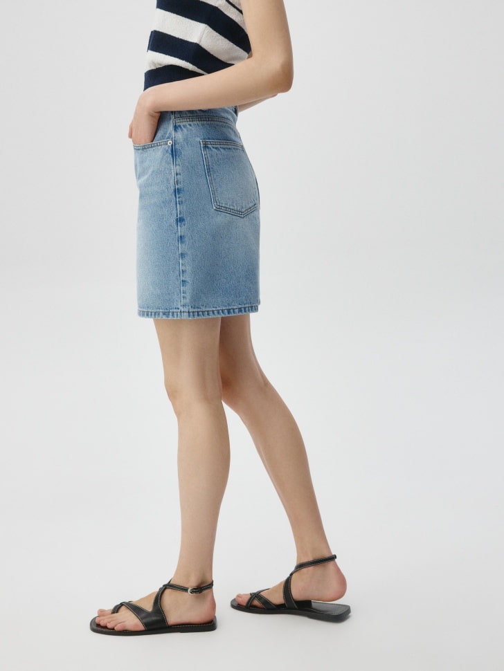 Джинсовые шорты Mom fit с вышивкой. Фото №5