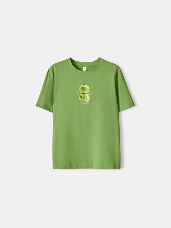 Футболка Sela с принтом, зеленый, арт. 54313