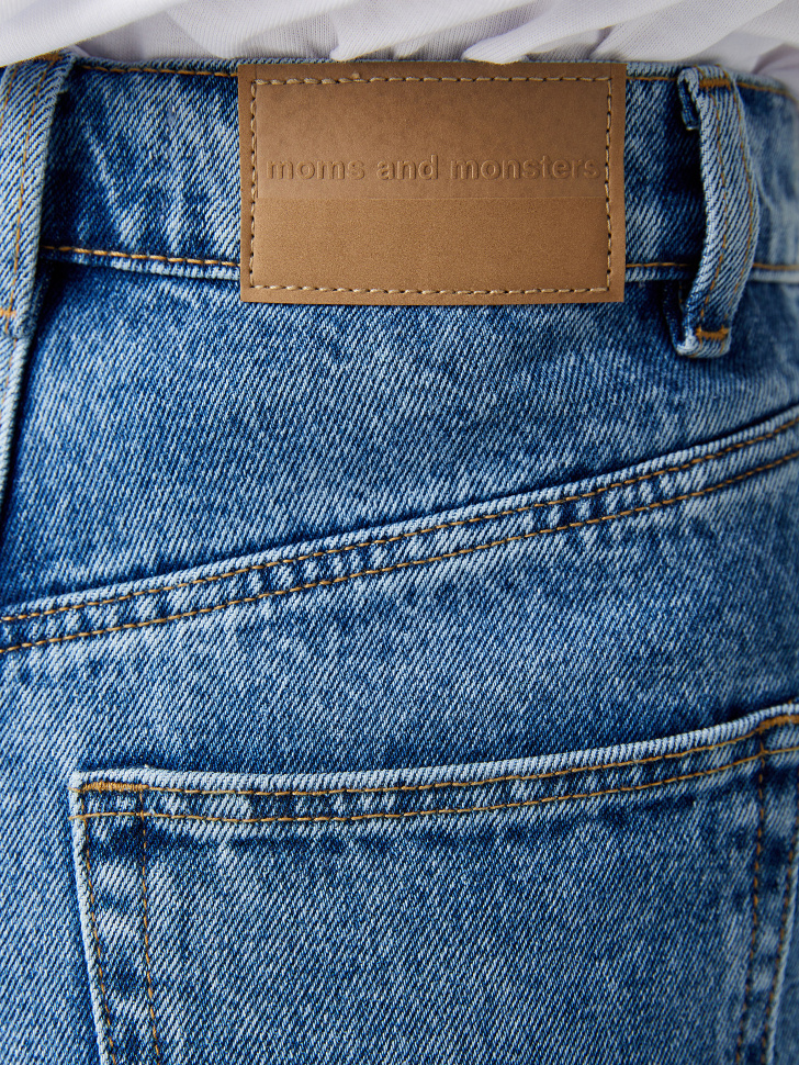Широкие джинсы с защипами (синий, XS) sela 4640078616527 - фото 4