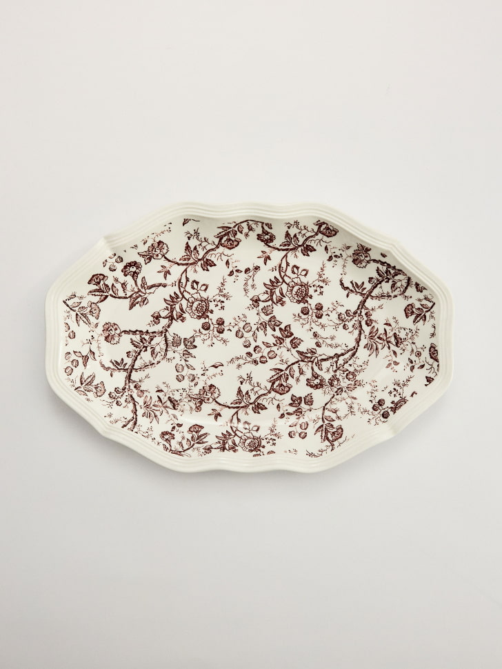 

Блюдо сервировочное из фарфора с цветочным узором, SL5811227197