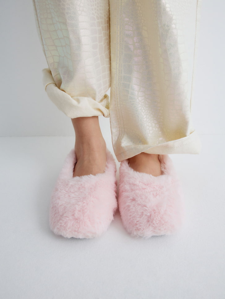домашние меховые тапочки для девочек 4610517229762 фотография