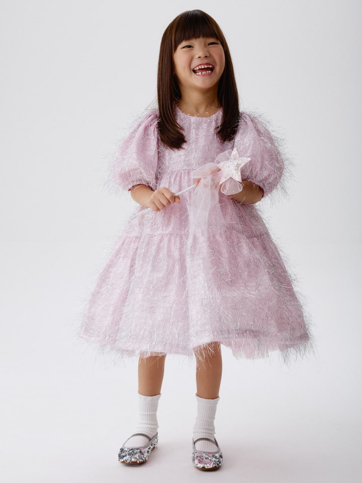 нарядное пышное платье с люрексом для девочек 4610517182531 фотография