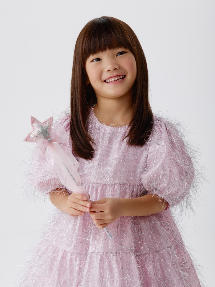 нарядное пышное платье с люрексом для девочек 4610517182531 по акции