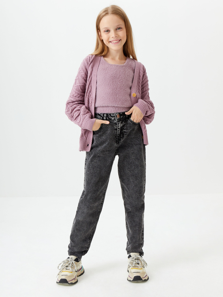 

Джинсы Baggy Fit для девочек, Серый