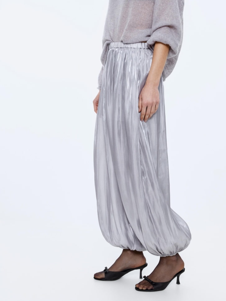 брюки-шаровары из жатой ткани с блеском 4610517139641 купить с доставкой