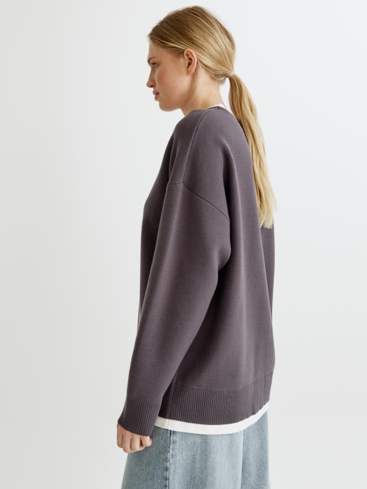 вязаный джемпер с многослойным эффектом по цене 2999 руб вид справа