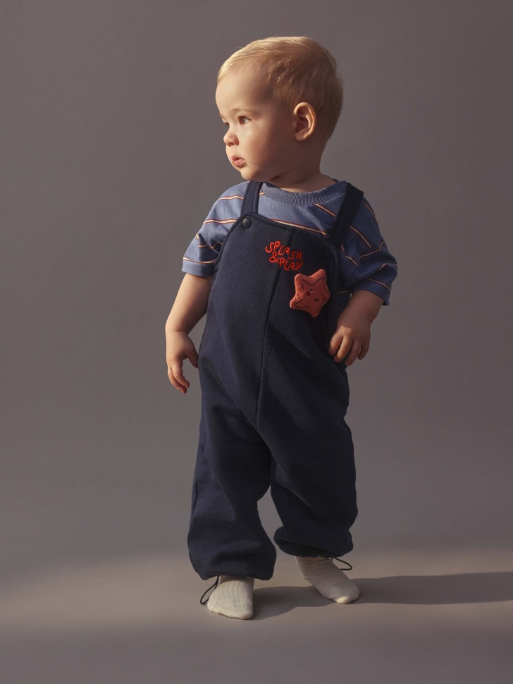 полукомбинезон из футера с начесом для малышей 4680798766645 фотография