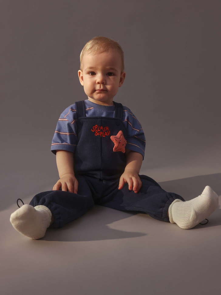 полукомбинезон из футера с начесом для малышей 4680798766645 в интернет магазине