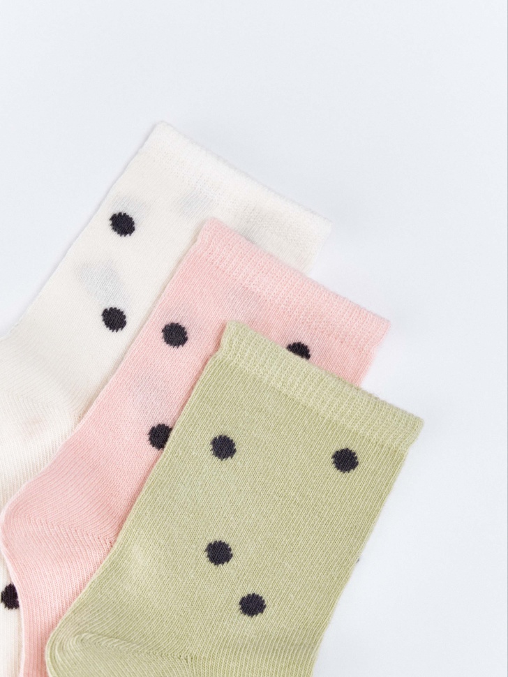 набор из 3 пар носков для девочек от бренда sela вид слева