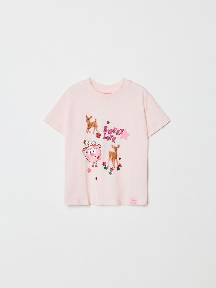 футболка оверсайз для девочек с принтом  x смешарики 4610517200174 фотография