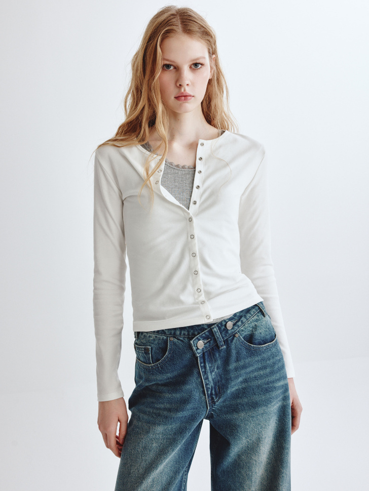 Лонгслив Sela Young, белый, арт. 34443